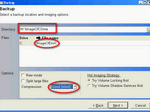 Choose the Backup Options