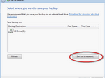 Choose Network as the destination for the image backup