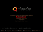 Choose to install Ubuntu from the splash menu