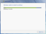 Setup will restart the machine