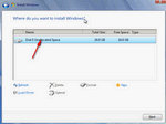 Install Windows in the Partition on the hard disk thats available, in this case we have only one hard disk and  one partition
