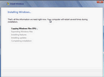 Windows Seven Setup will now start to copy files