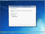After setup reboots the machine it will come back to Completing Installation Screen