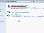 Click on View Network Status and Tasks
