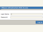 VMWare server logon page