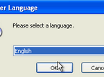 Start setup for recuva data recovery software and choose English as language