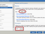 Choose 512 MB of RAM and a Single Processor for virtualization