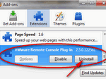 Scroll down to VMWare console plugin and click uninstall