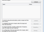 on target tab provide ip address for iSCSI target server