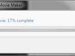 Saving Movie progress bar comes up
